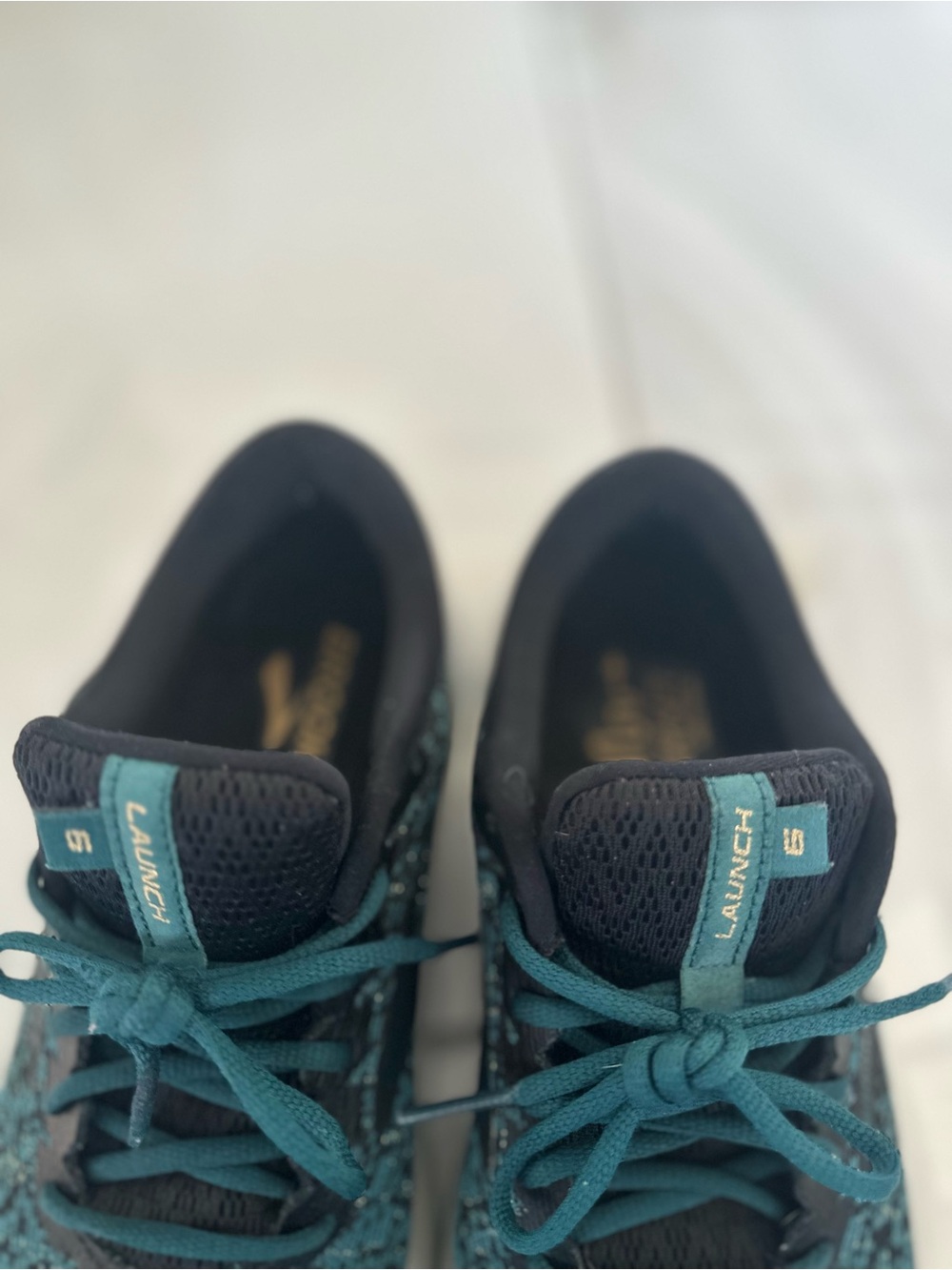 Brooks Launch 6 Running Shoes Teal Black Knit Women’s Sz 7.5 Euro 38.5 - Picture 8 of 10